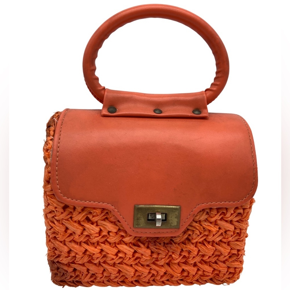 Vintage Forsun Woven Plastic Handmade in Japan Top Handle Handbag